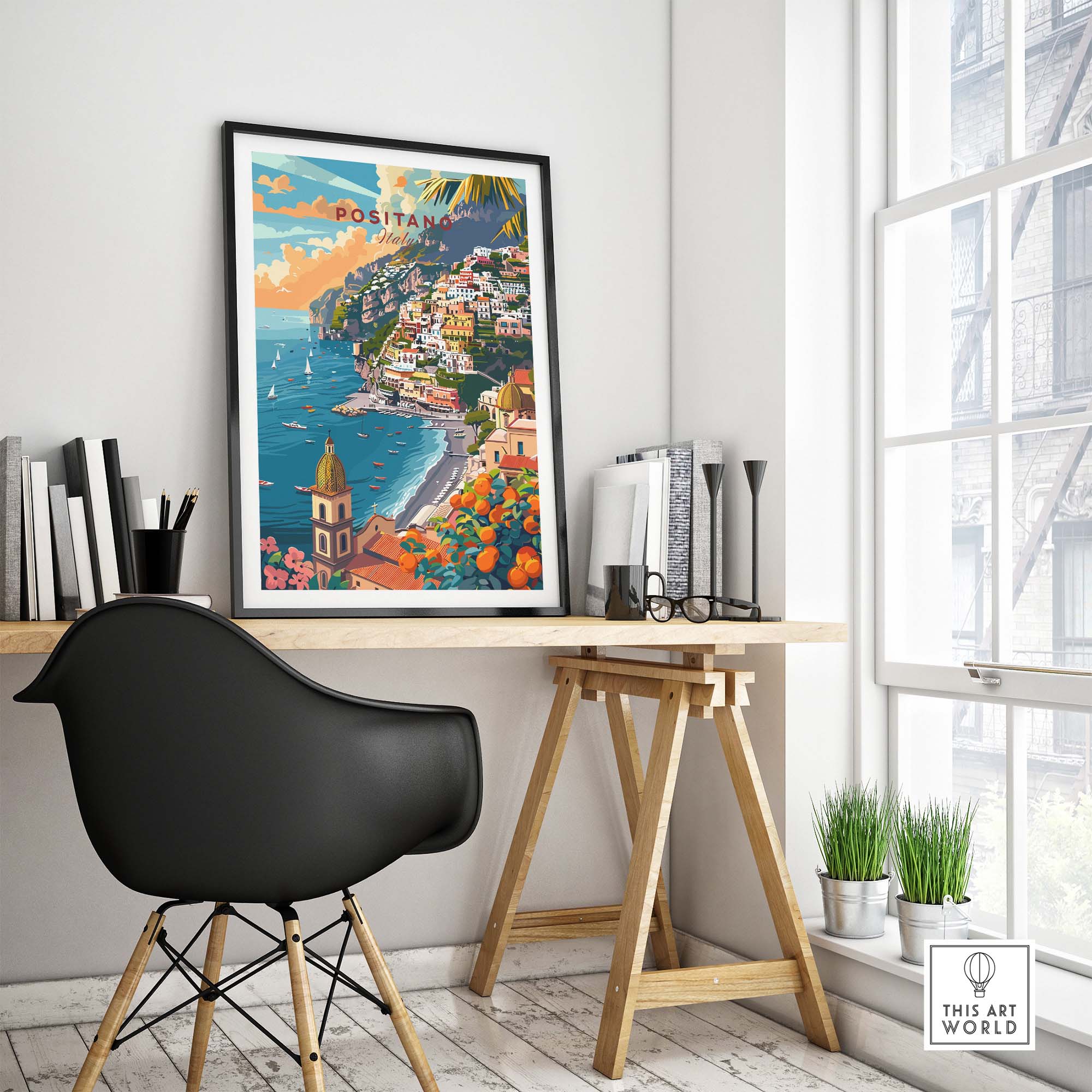 Positano Travel Poster
