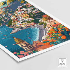 Positano Travel Poster