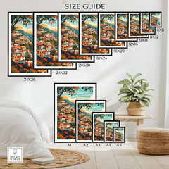 Positano Travel Poster Italy