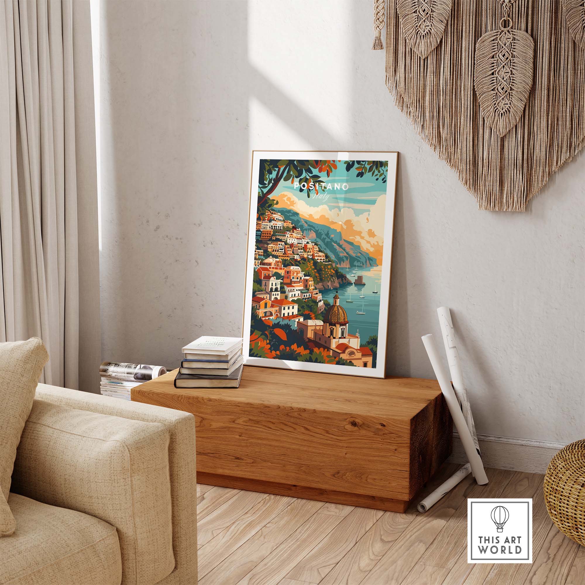 Positano Travel Poster Italy