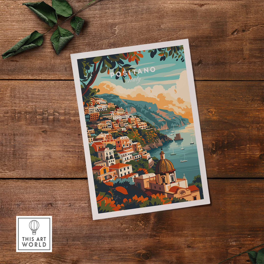 Positano Travel Poster Italy