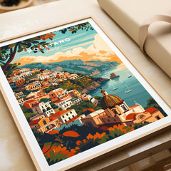 Positano Travel Poster Italy