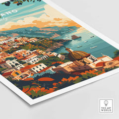 Positano Travel Poster Italy