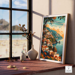 Positano Travel Poster Italy