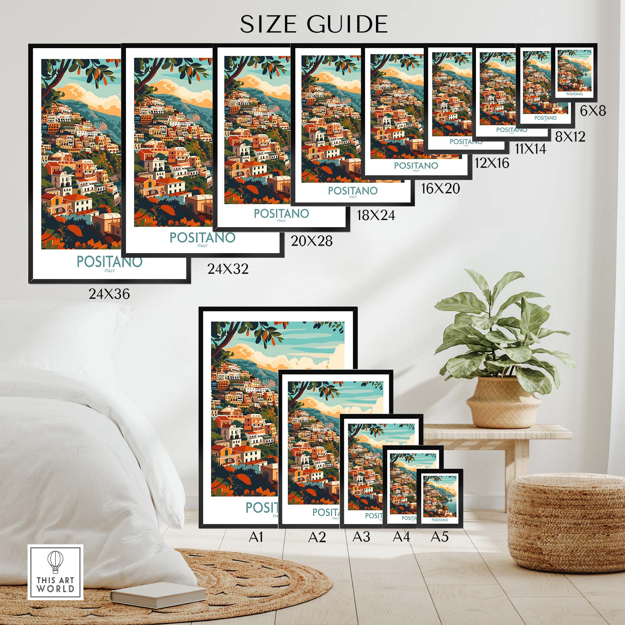 Positano Travel Print Italy