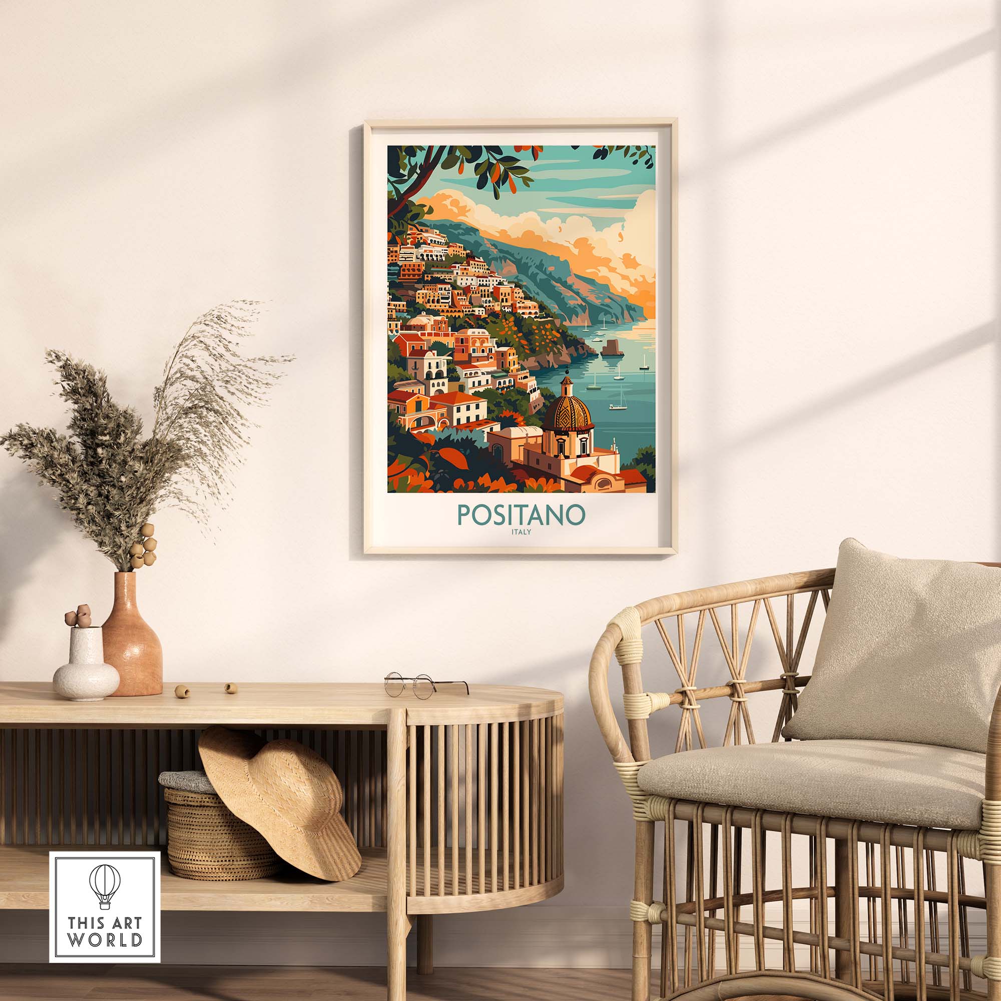 Positano Travel Print Italy