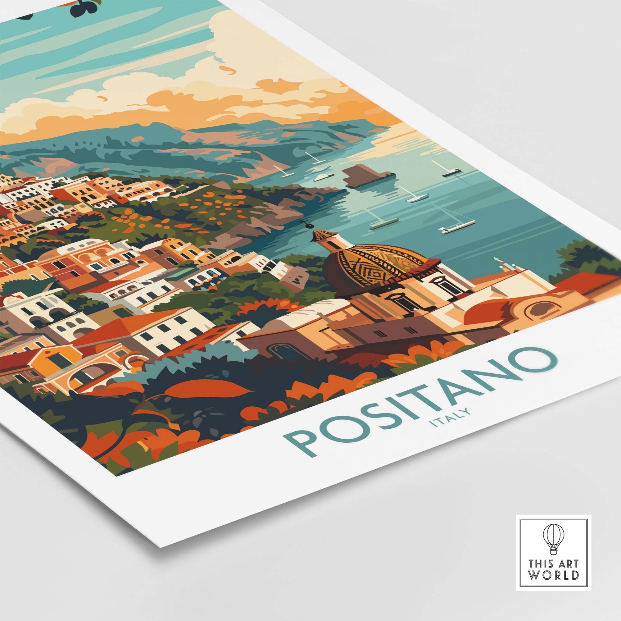 Positano Travel Print Italy