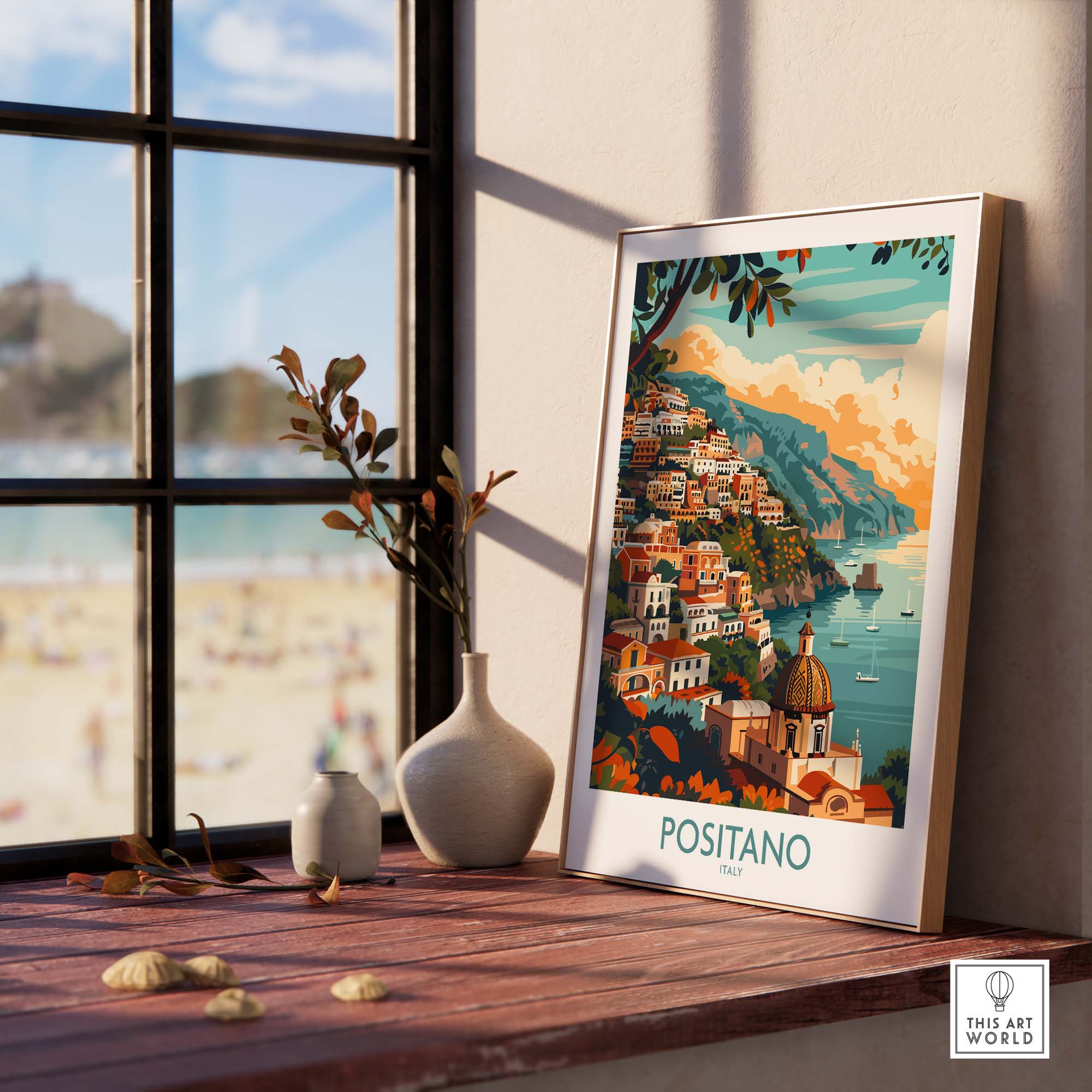 Positano Travel Print Italy