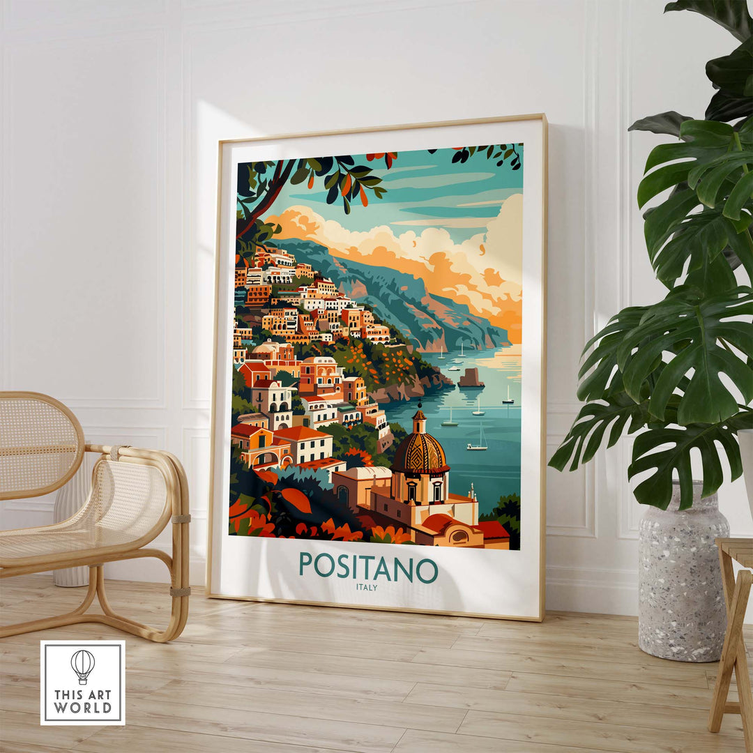 Positano Travel Print Italy