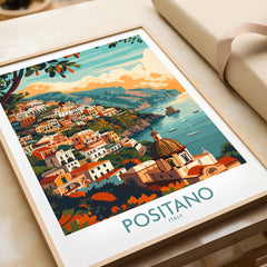 Positano Travel Print Italy