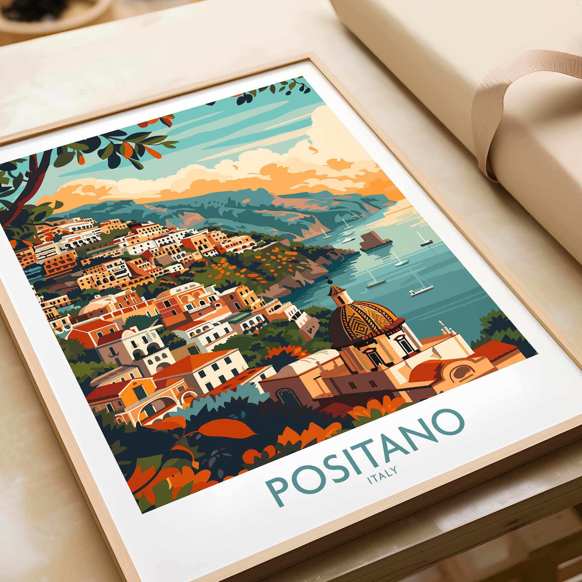 Positano Travel Print Italy