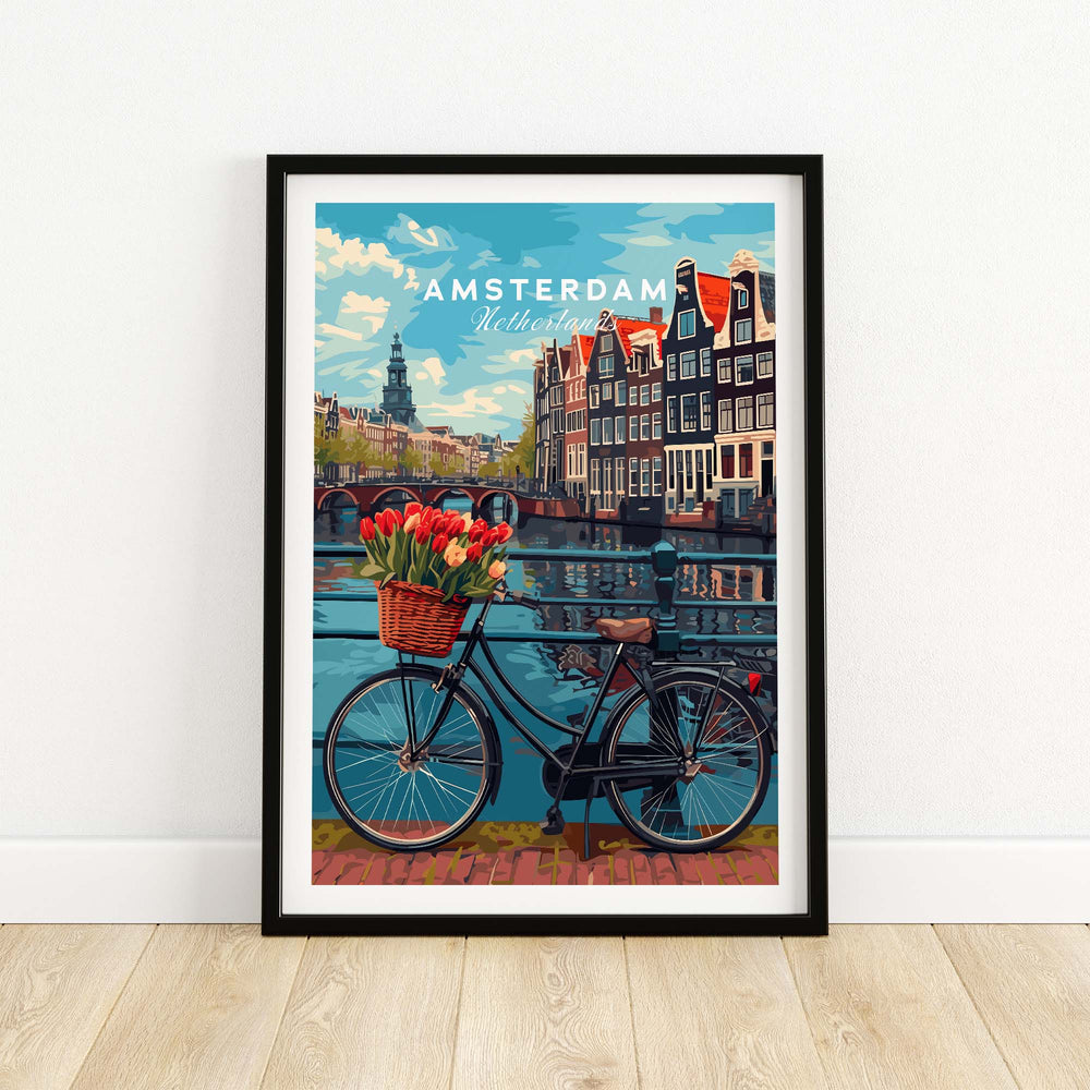 Poster of Amsterdam part of our best collection or travel posters and prints - This Art World