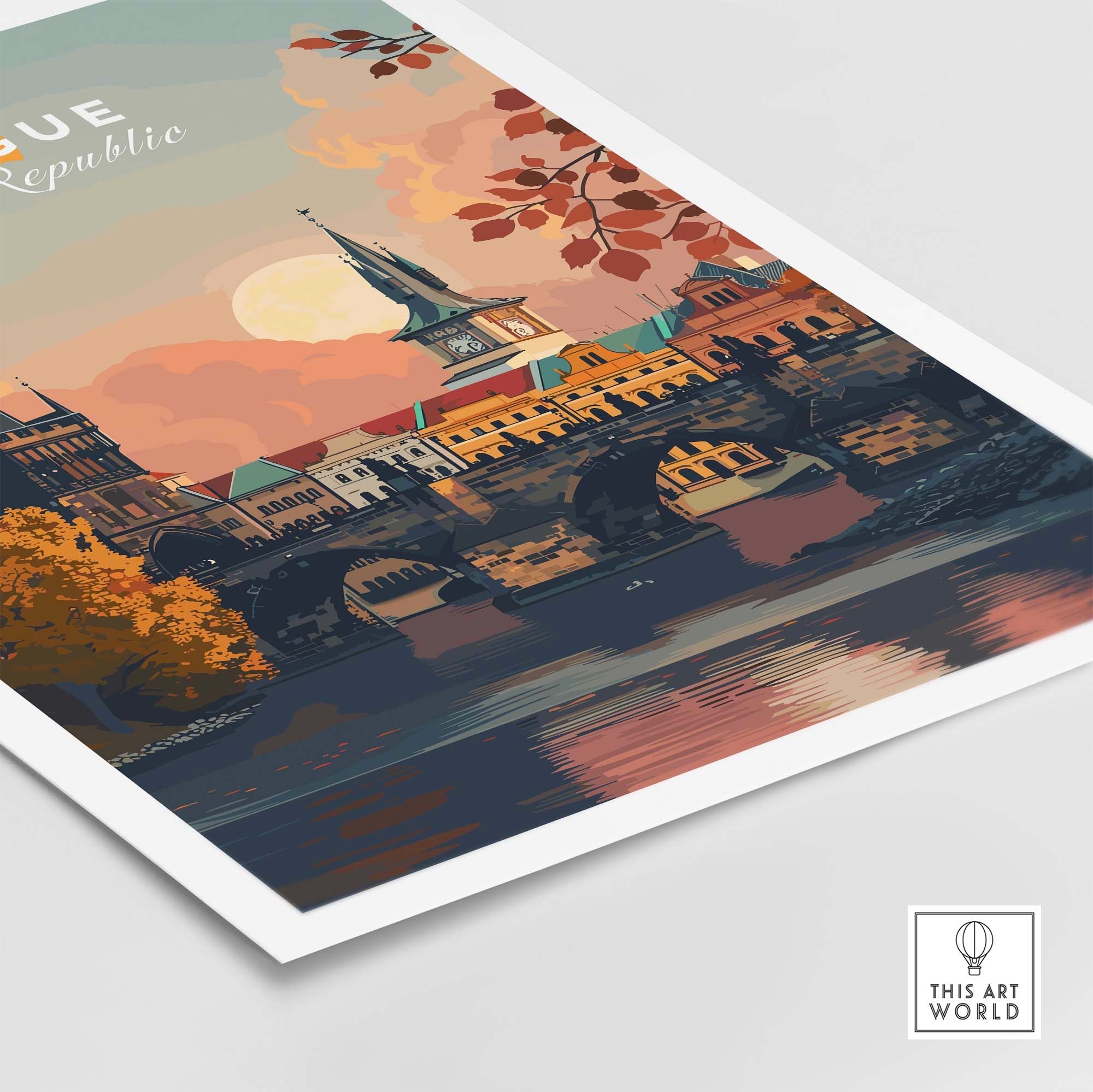 Prague Art Print view our best collection or travel posters and prints - ThisArtWorld