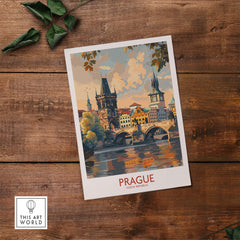 Prague Travel Poster view our best collection or travel posters and prints - ThisArtWorld