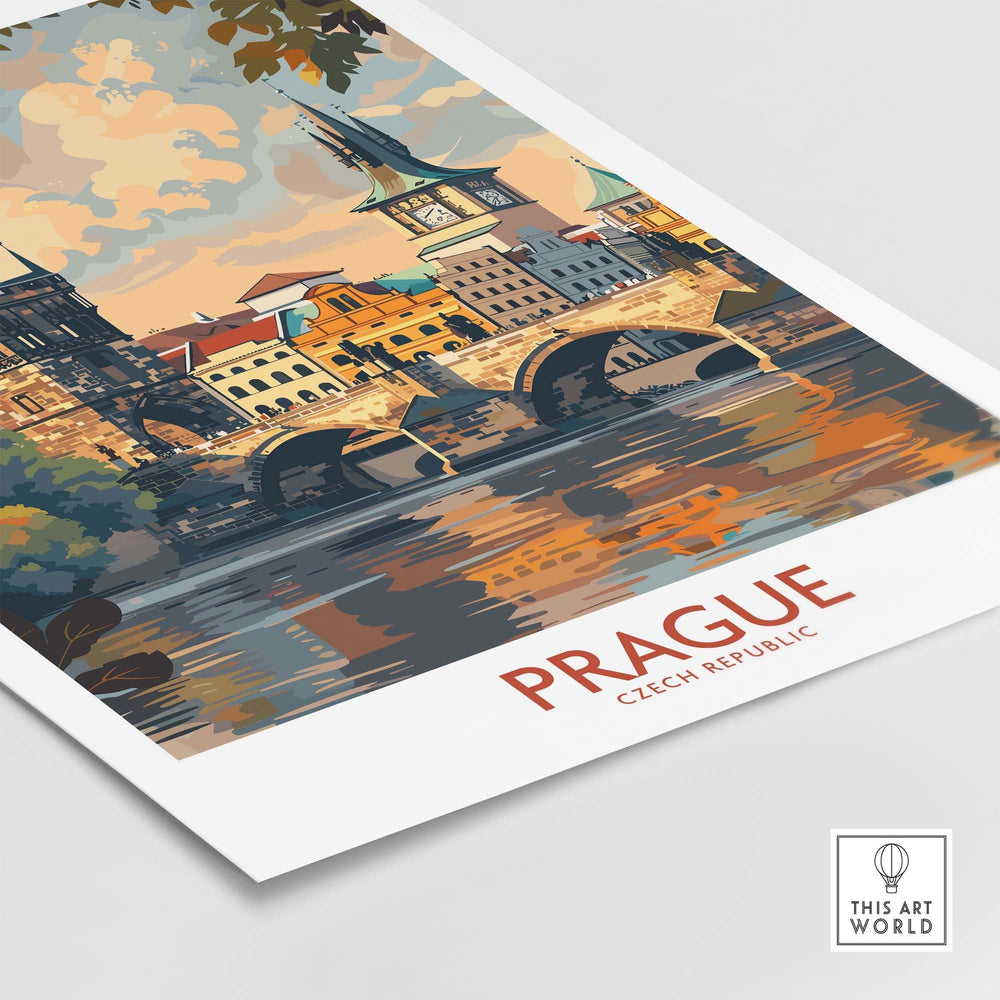Prague Travel Poster view our best collection or travel posters and prints - ThisArtWorld