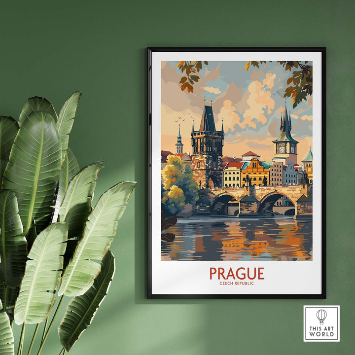Prague Travel Poster view our best collection or travel posters and prints - ThisArtWorld
