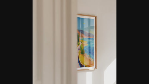 Matisse French Riviera Art Print | Mediterranean Landscape Poster showcased in a bright interior setting.