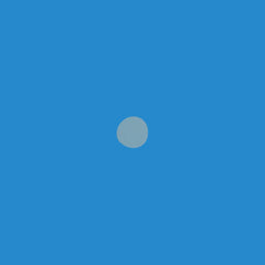 Minimalist blue background with a small gray circle in the center, simple and modern design.