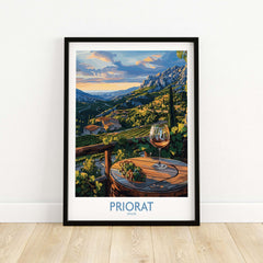Priorat Spain Poster - Stunning Poster of the Iconic Priorat Region in Spain