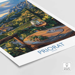 Priorat Spain Poster - Stunning Poster of the Iconic Priorat Region in Spain