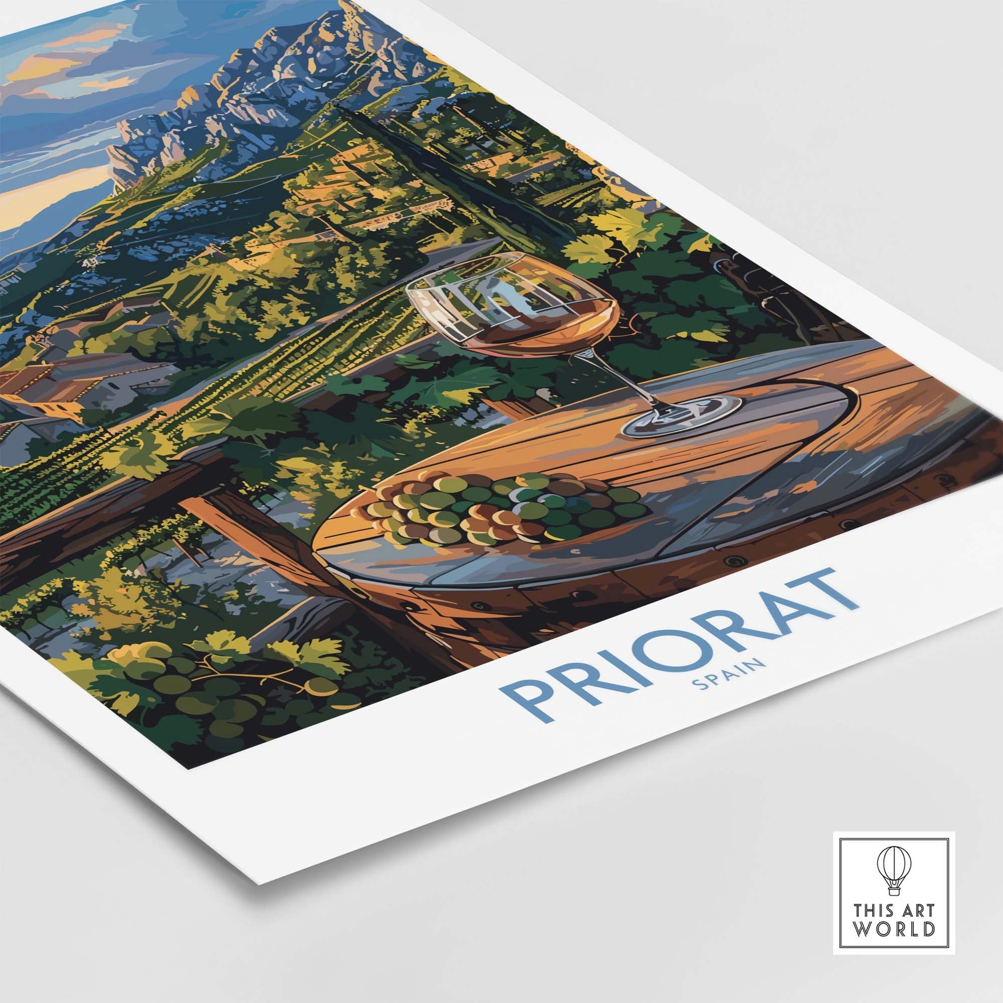 Priorat Spain Poster - Stunning Poster of the Iconic Priorat Region in Spain