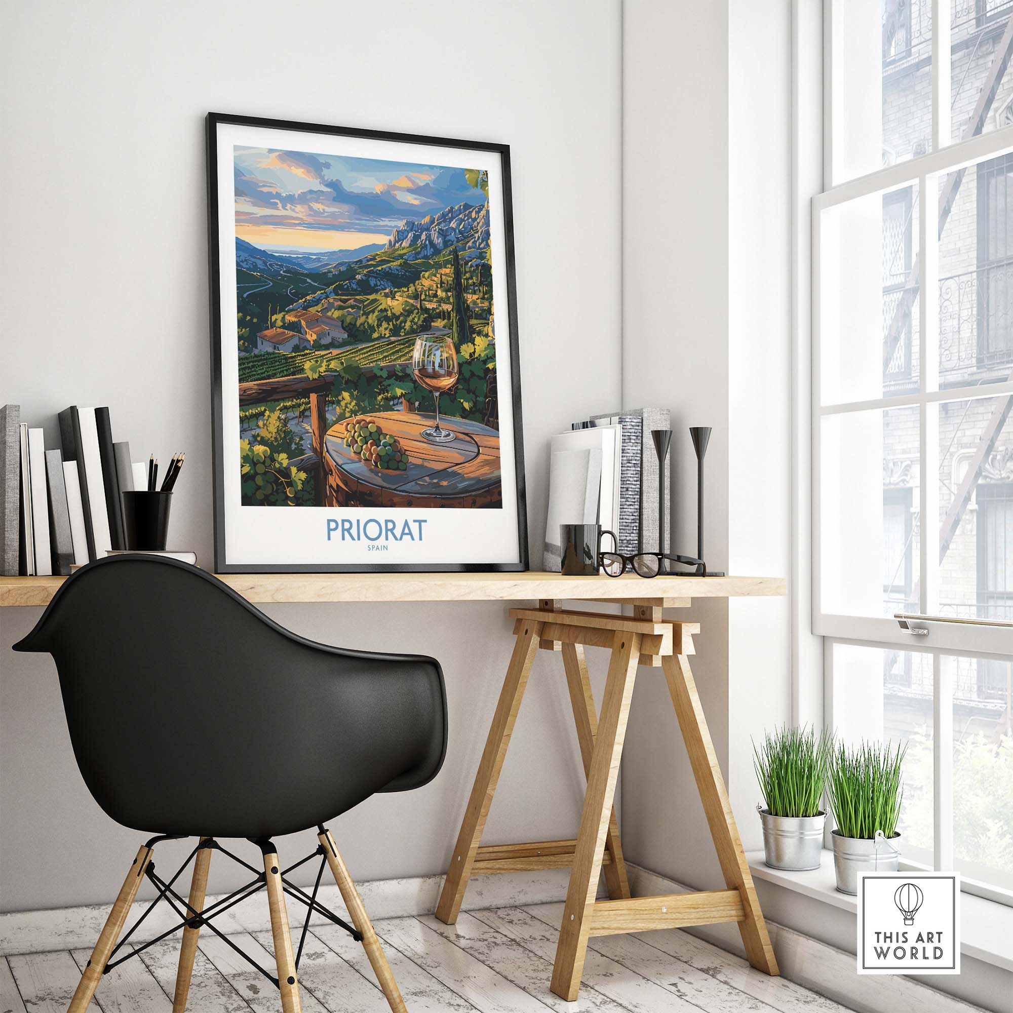 Priorat Spain Poster - Stunning Poster of the Iconic Priorat Region in Spain