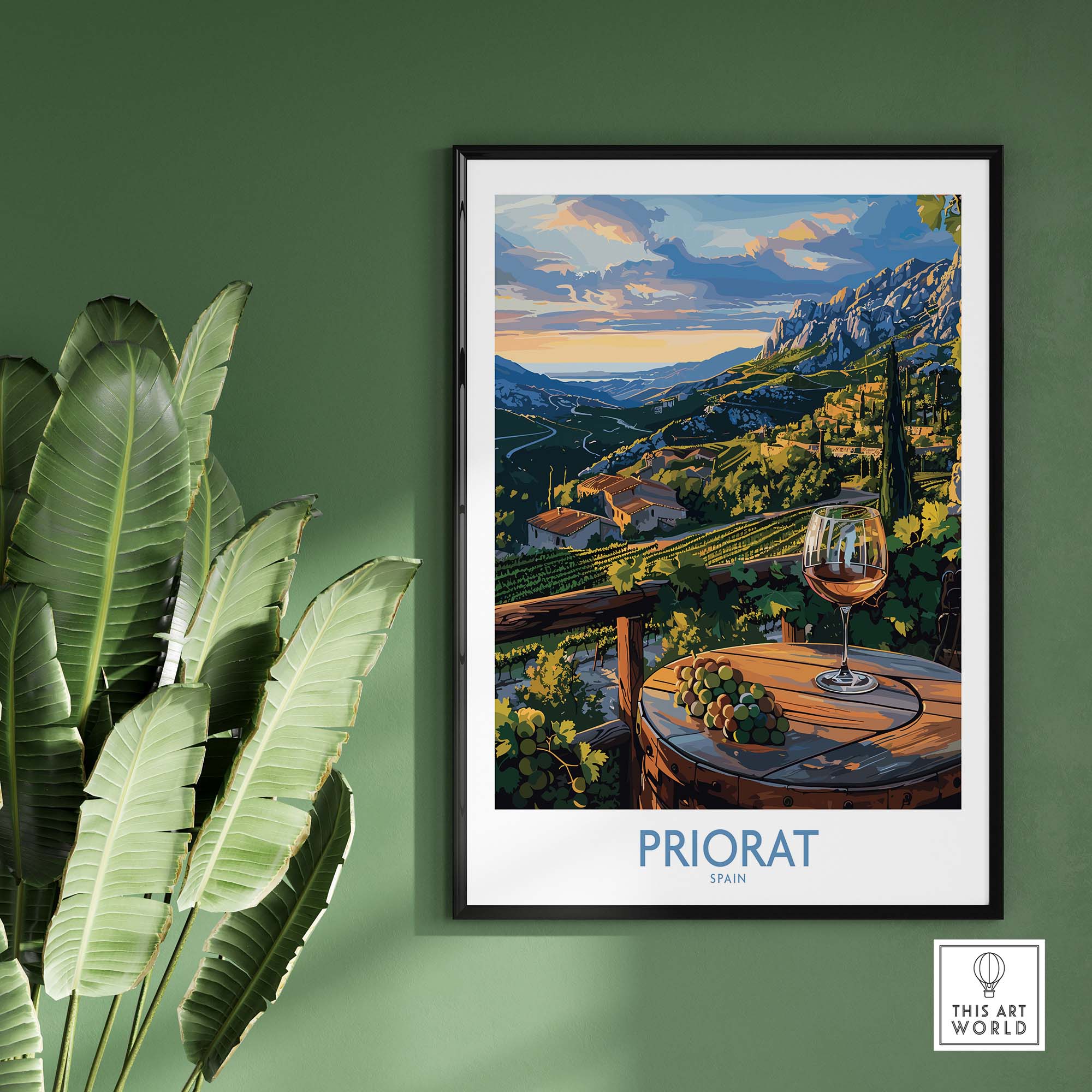 Priorat Spain Poster - Stunning Poster of the Iconic Priorat Region in Spain