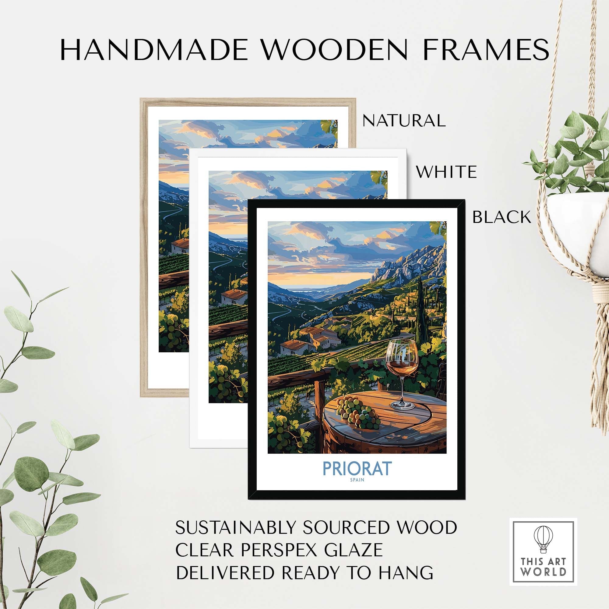 Priorat Spain Poster - Stunning Poster of the Iconic Priorat Region in Spain