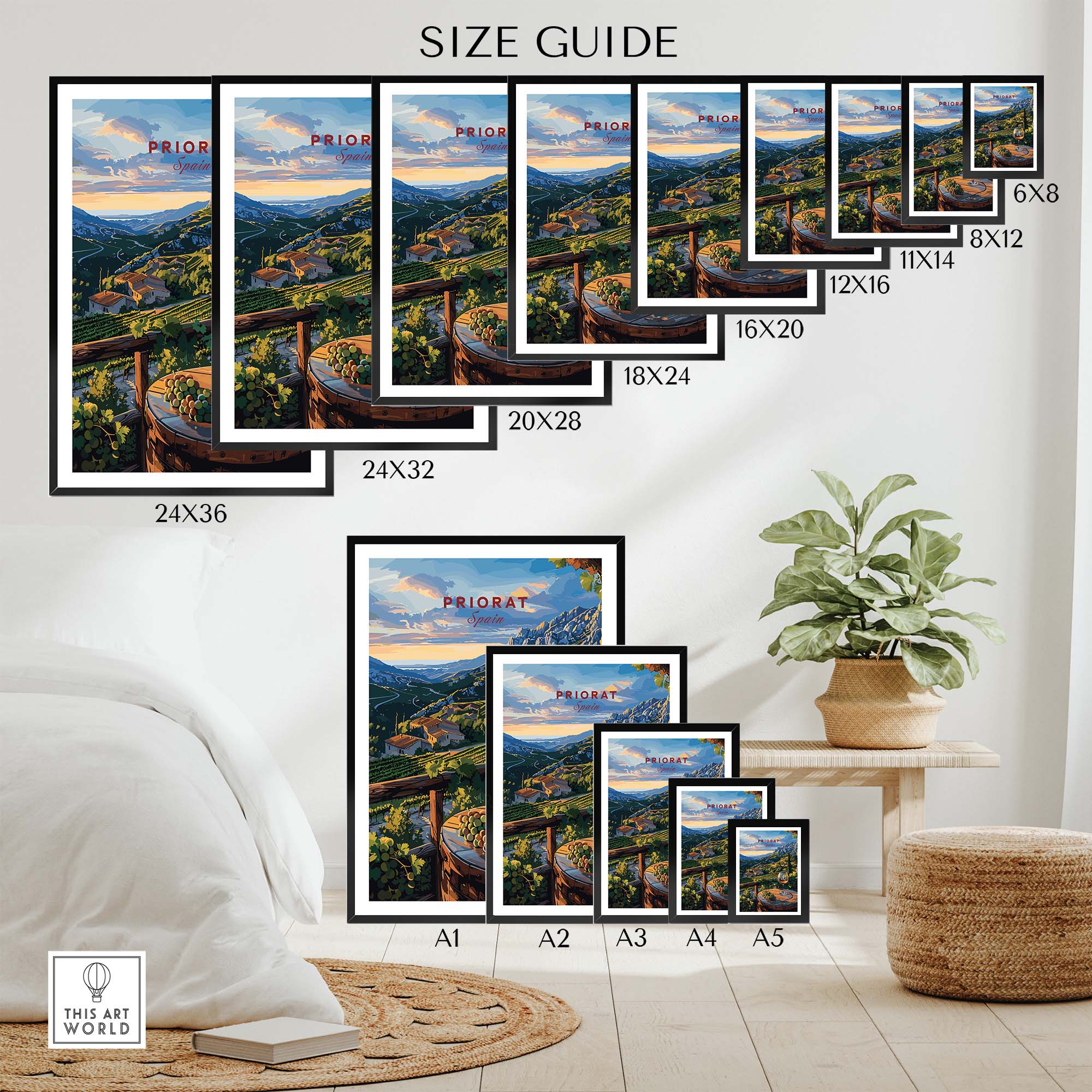 Priorat Spain Travel Poster