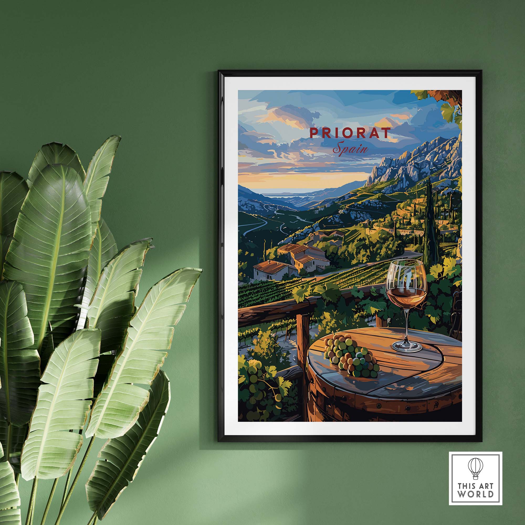 Priorat Spain Travel Poster