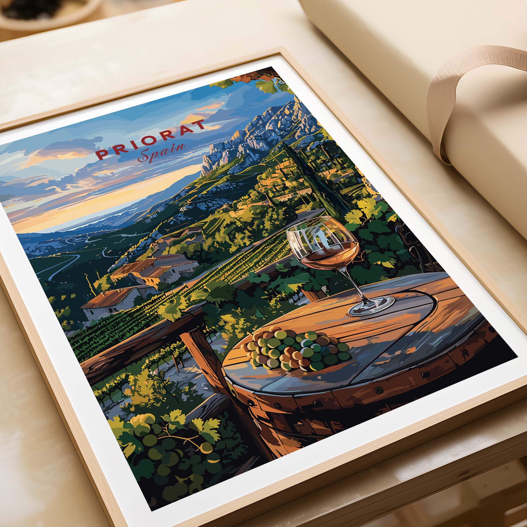 Priorat Spain Travel Poster