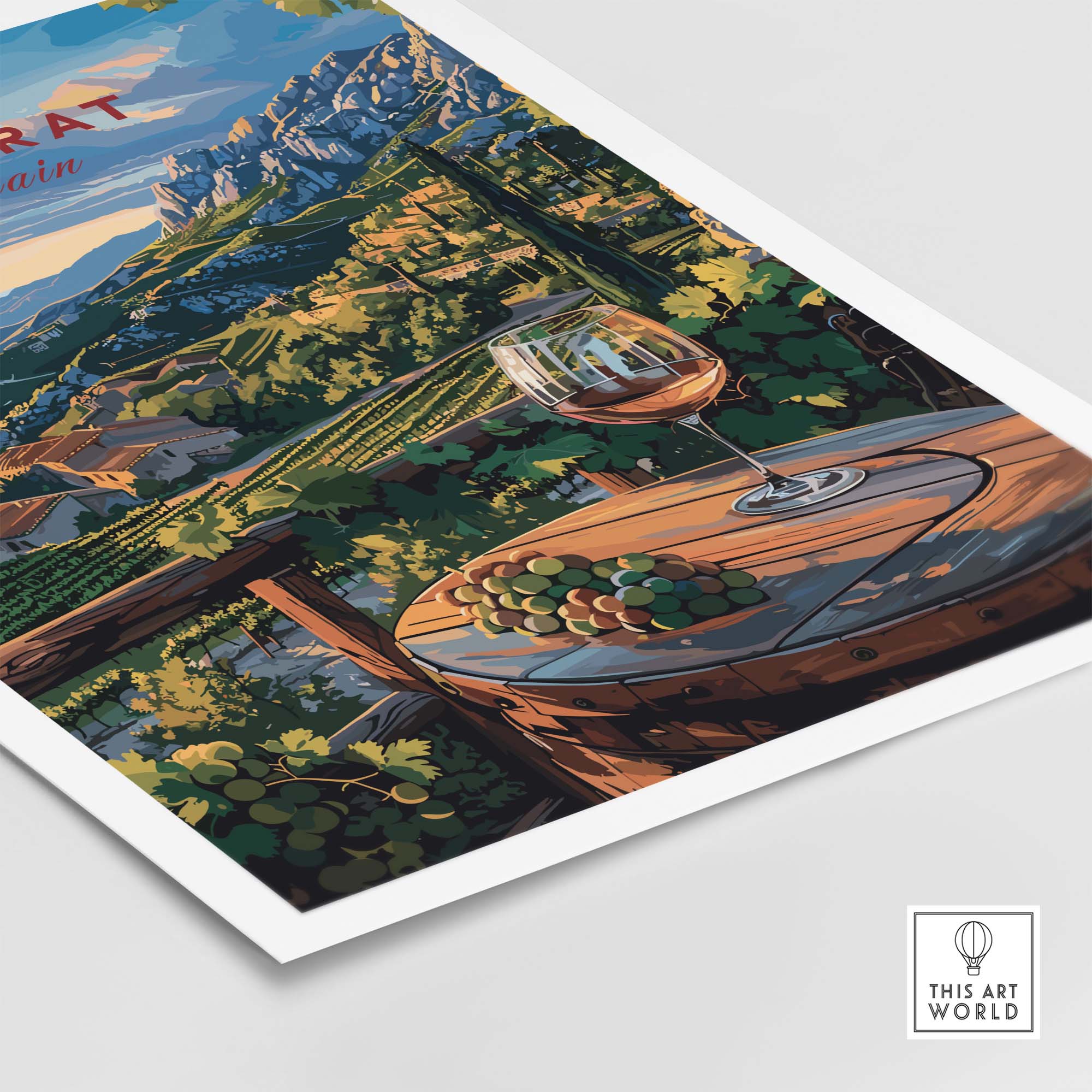 Priorat Spain Travel Poster