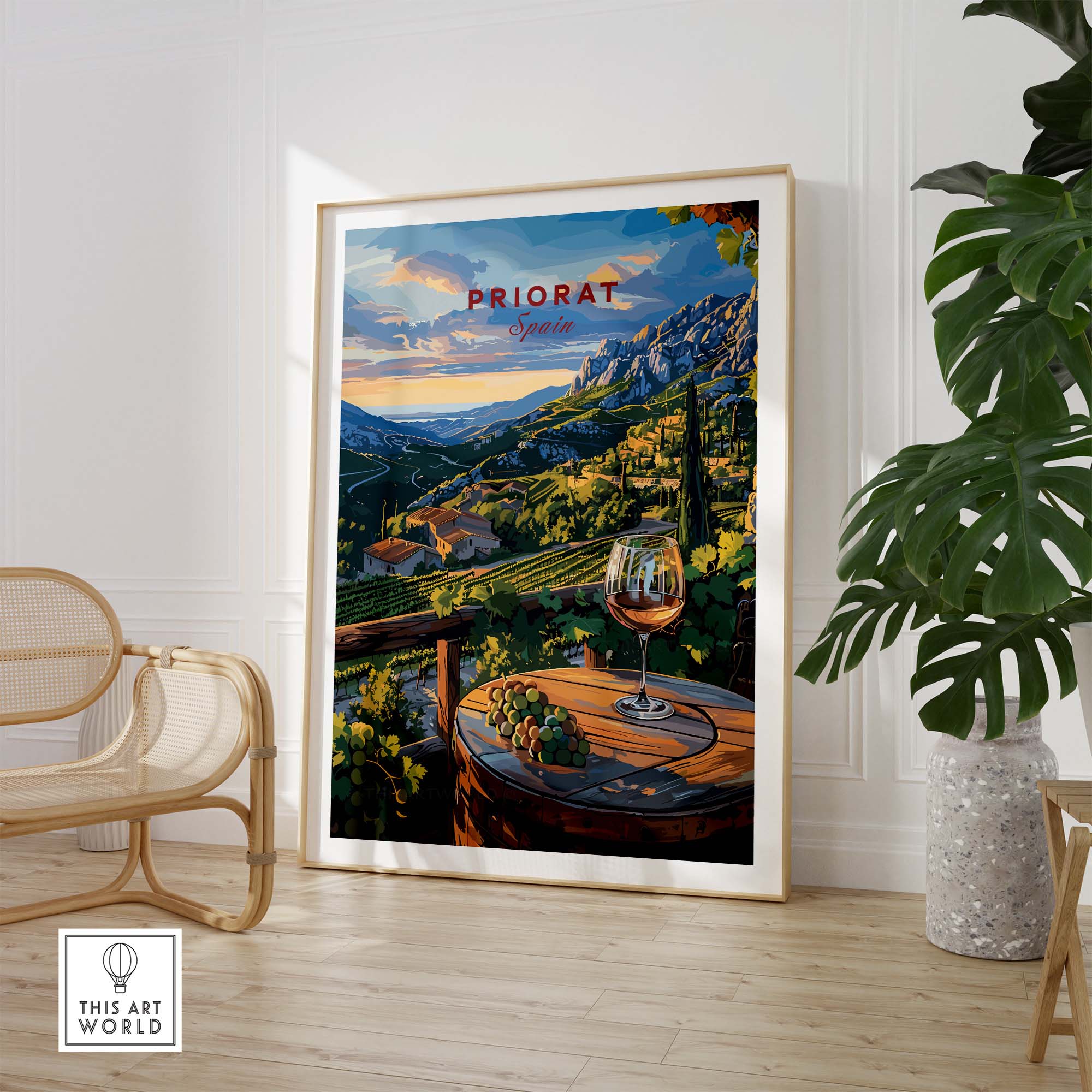 Priorat Spain Travel Poster