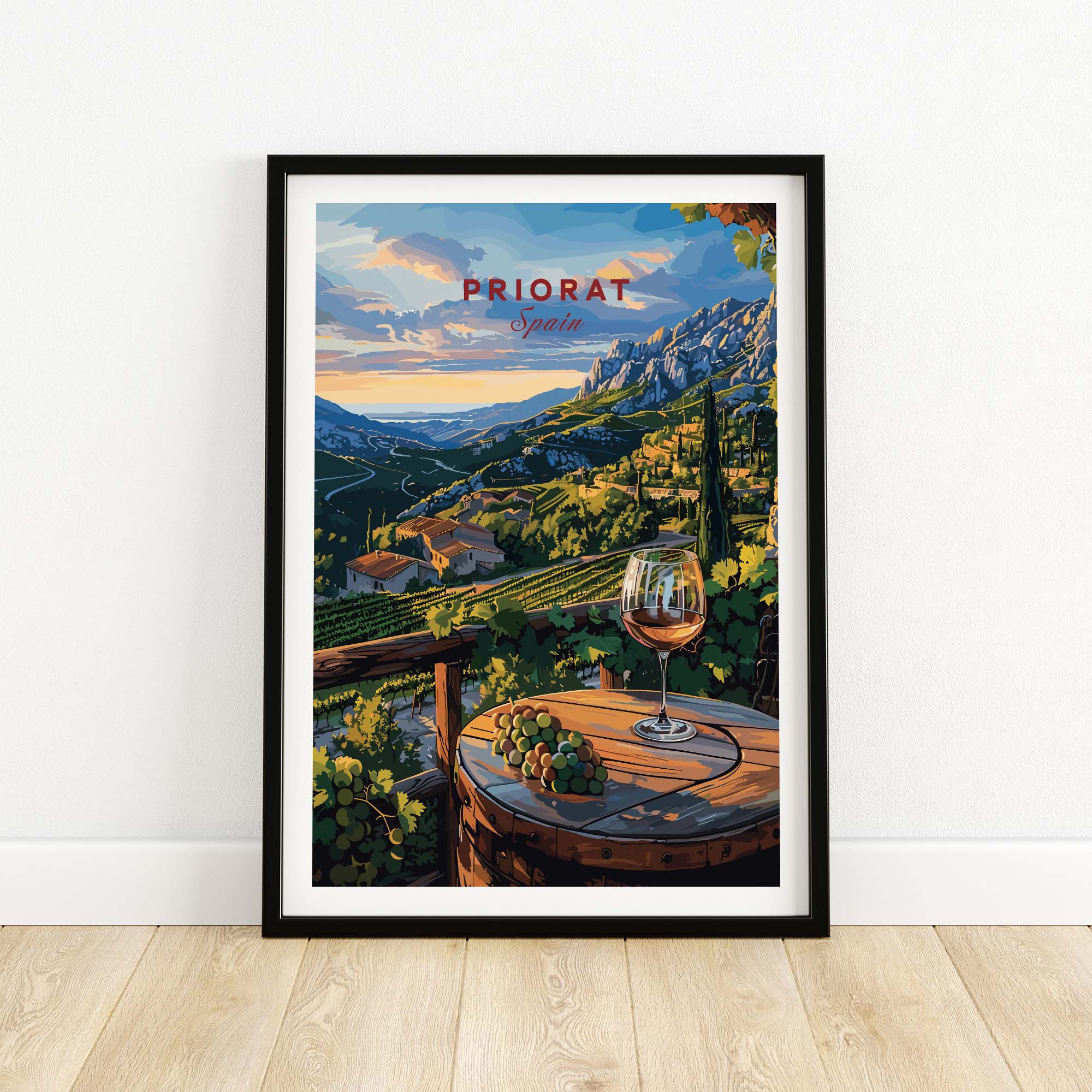 Priorat Spain Travel Poster