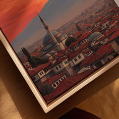 Prizren Canvas Art Print | Balkan Wall Decor showcasing a detailed view of rooftops and historical architecture in Prizren.