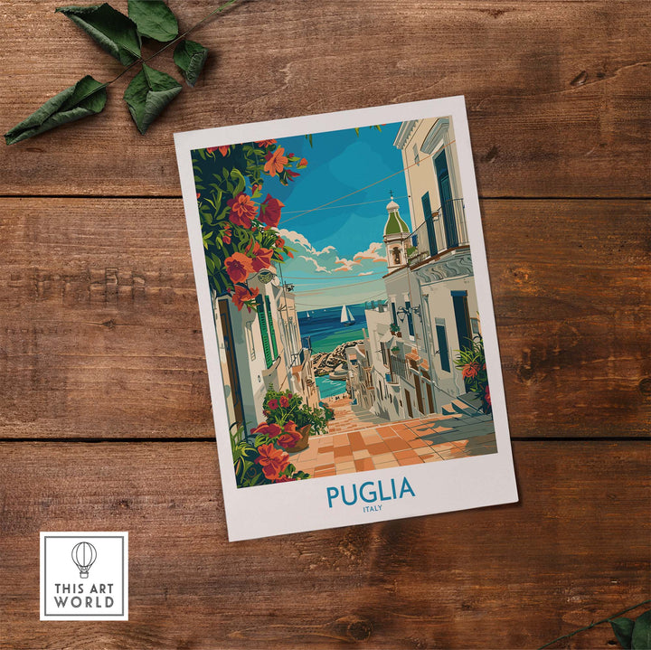 Puglia Print Italy - Unique Souvenir and Home Decor Piece
