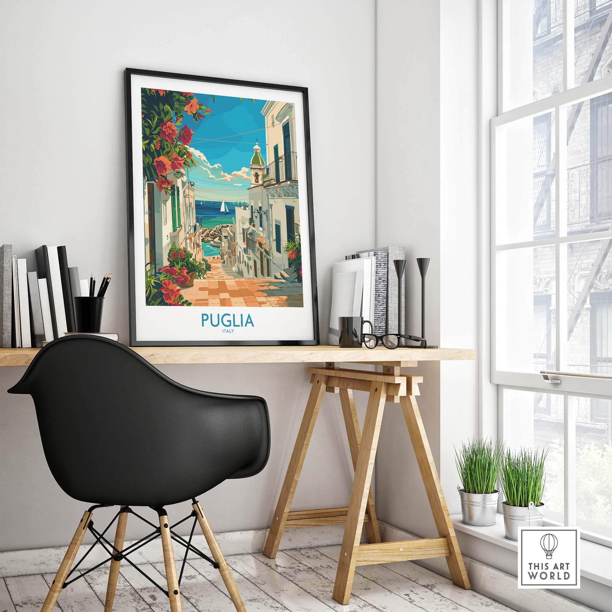 Puglia Print Italy - Unique Souvenir and Home Decor Piece