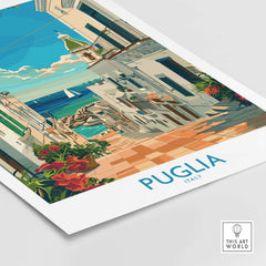 Puglia Print Italy - Unique Souvenir and Home Decor Piece