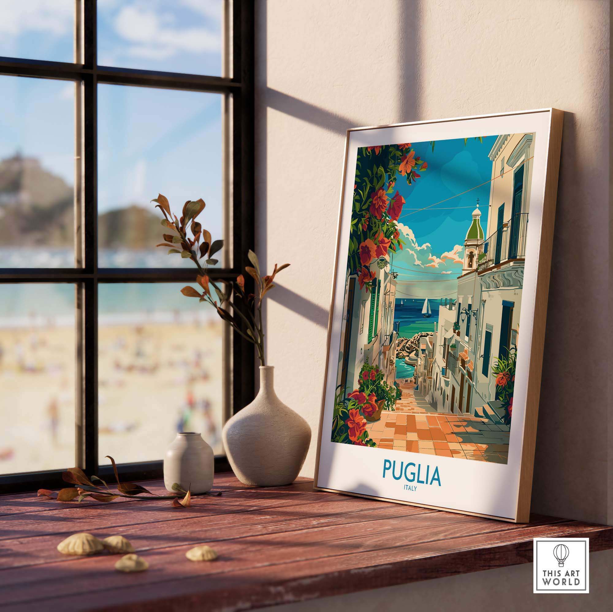 Puglia Print Italy - Unique Souvenir and Home Decor Piece