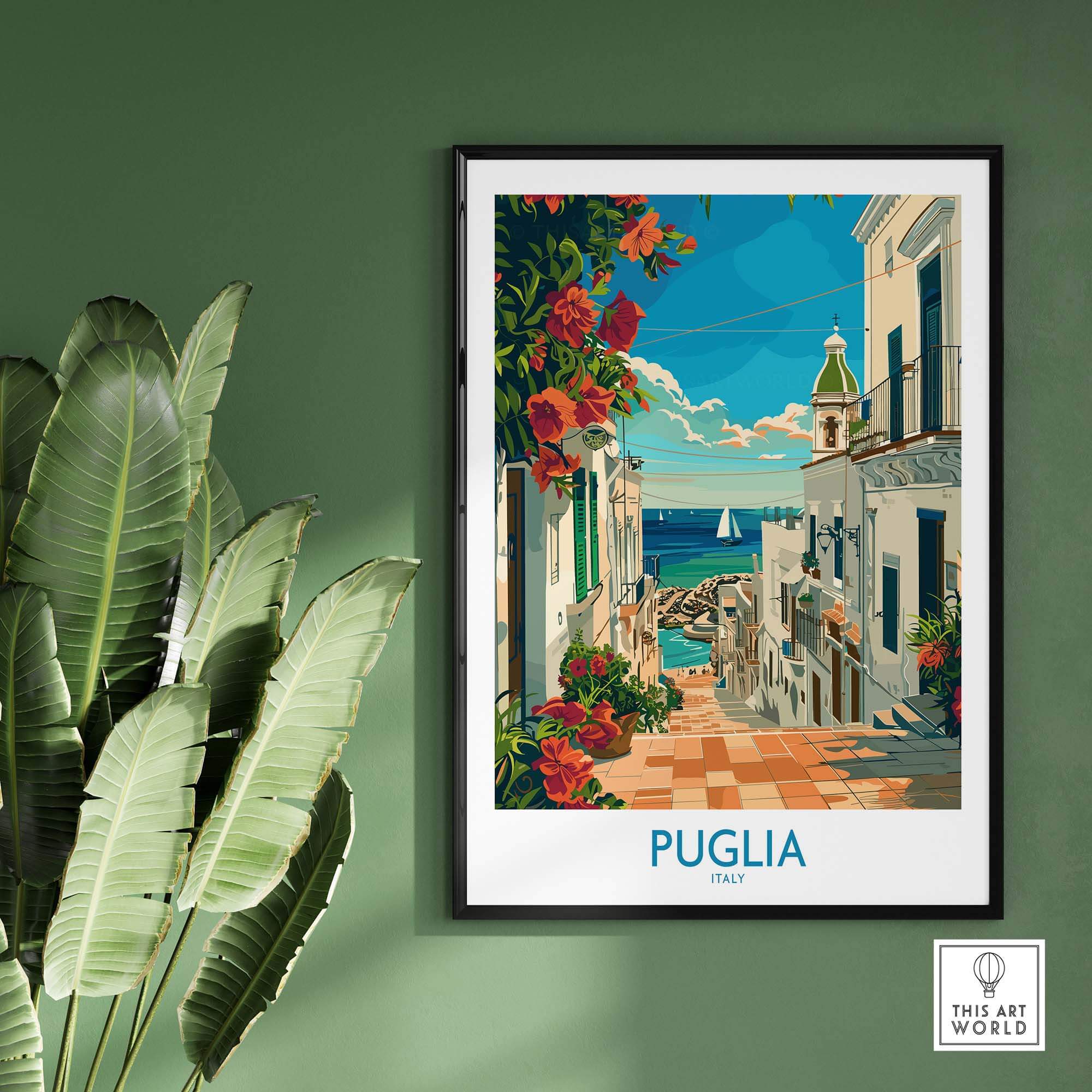 Puglia Print Italy - Unique Souvenir and Home Decor Piece