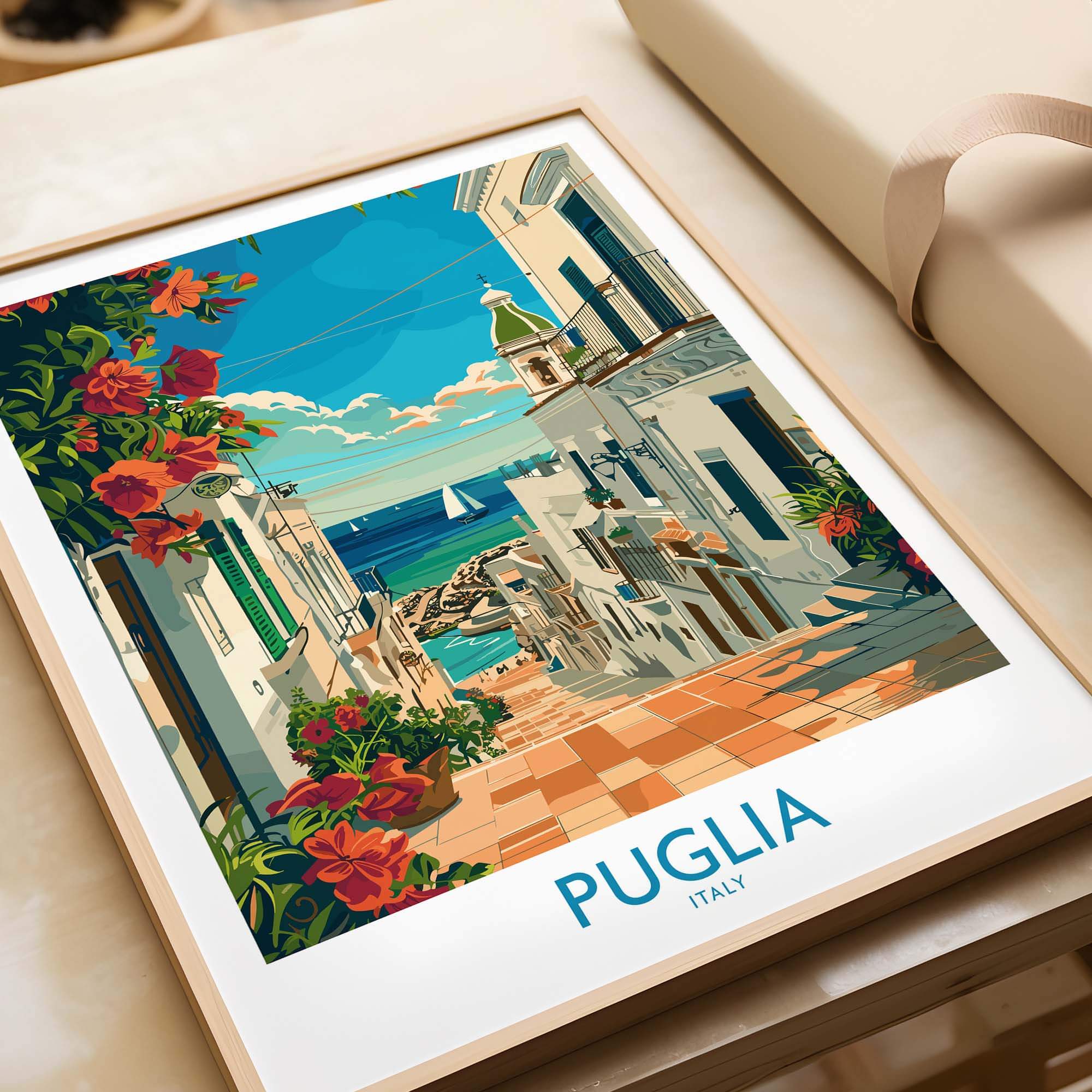 Puglia Print Italy - Unique Souvenir and Home Decor Piece