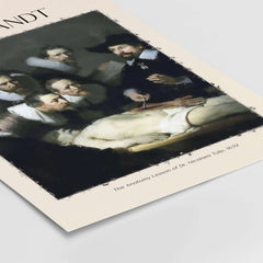 Rembrandt Anatomy Lesson Dr Tulp 1632 Group Portrait Art Print Dutch Master Poster featuring Dr. Tulp's anatomy demonstration.