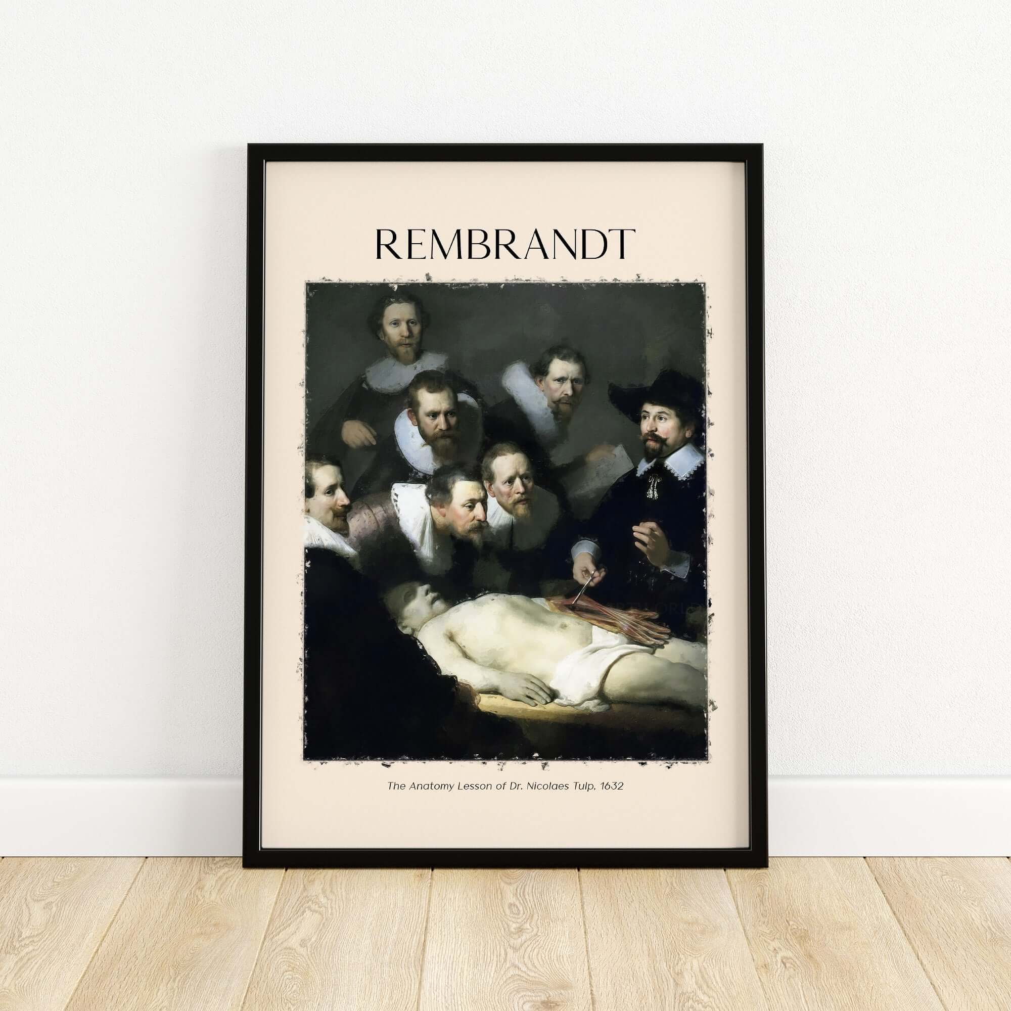 Rembrandt Anatomy Lesson Dr Tulp 1632 Group Portrait Art Print Dutch Master Poster featuring Dr. Tulp and fellow surgeons.