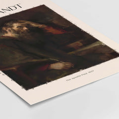Rembrandt The Apostle Paul 1657 Religious Art Print Baroque Painting Poster showcasing a contemplative apostle.