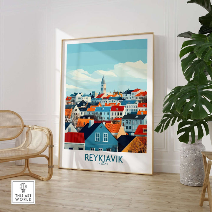 Reykjavik Wall Art Print