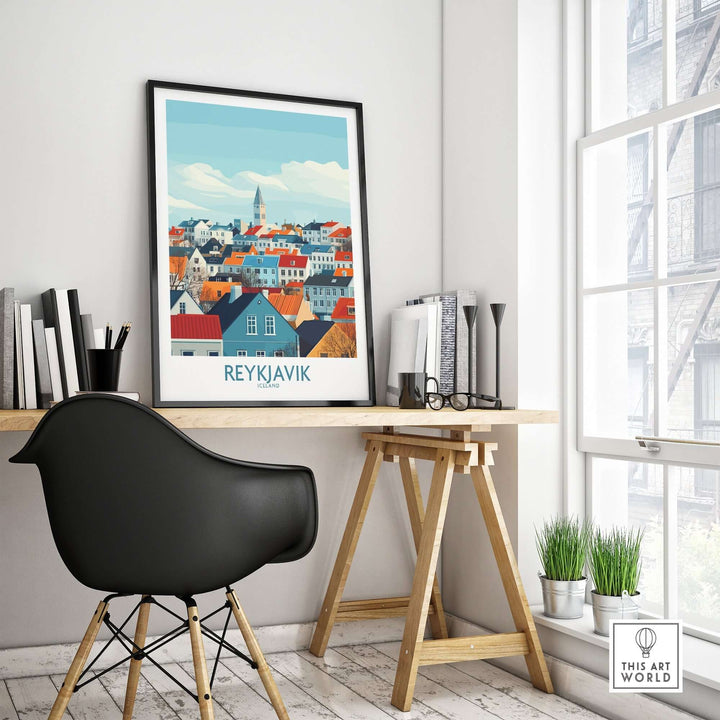 Reykjavik Wall Art Print