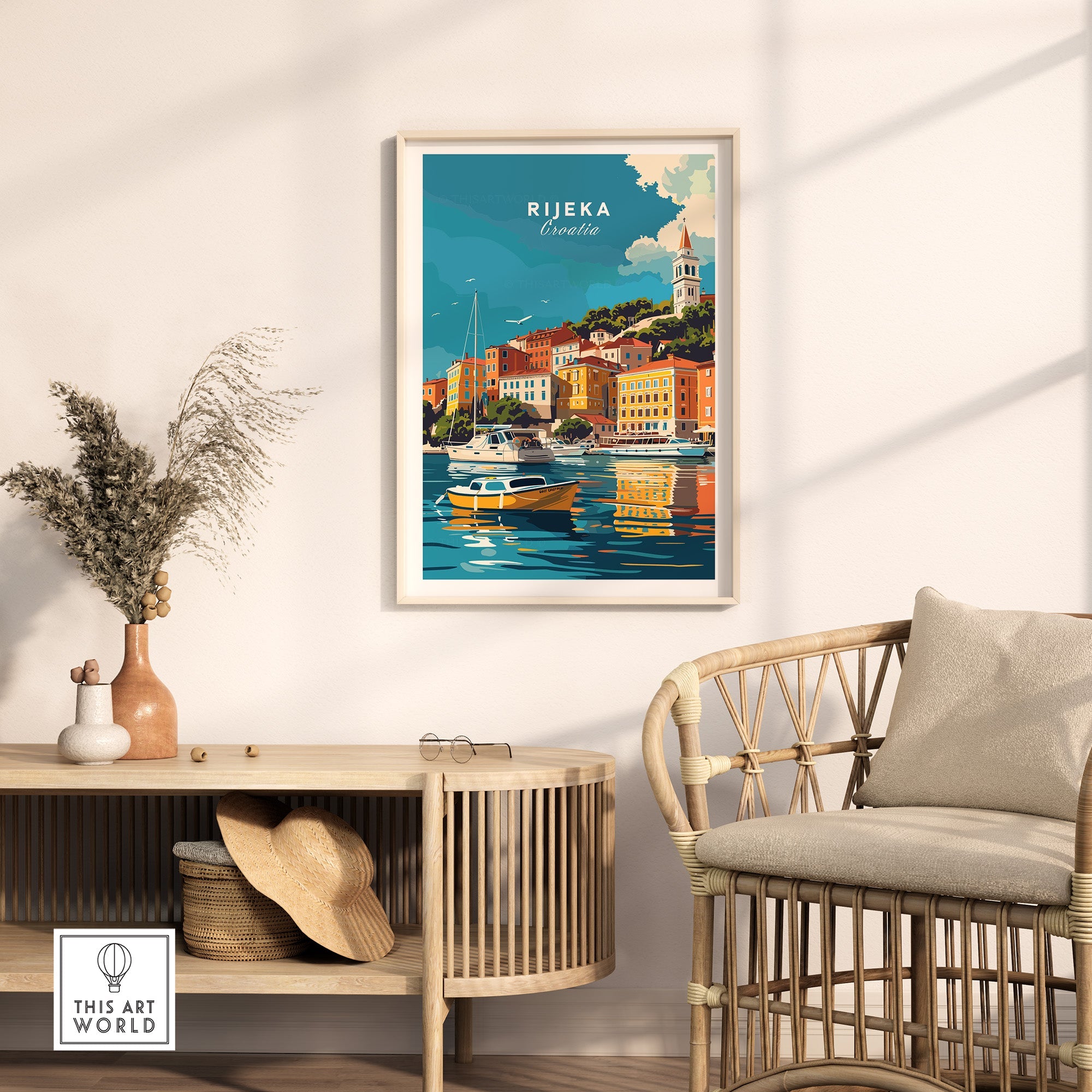 Rijeka Travel Poster Croatia-This Art World