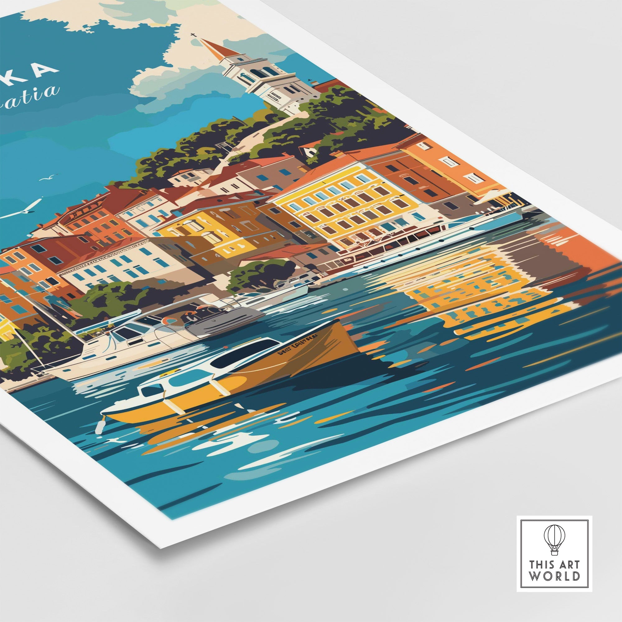 Rijeka Travel Poster Croatia-This Art World