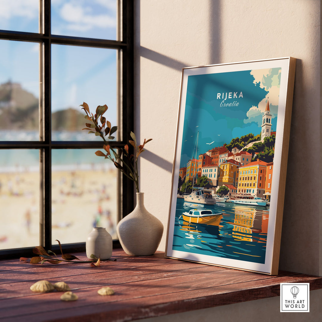Rijeka Travel Poster Croatia-This Art World
