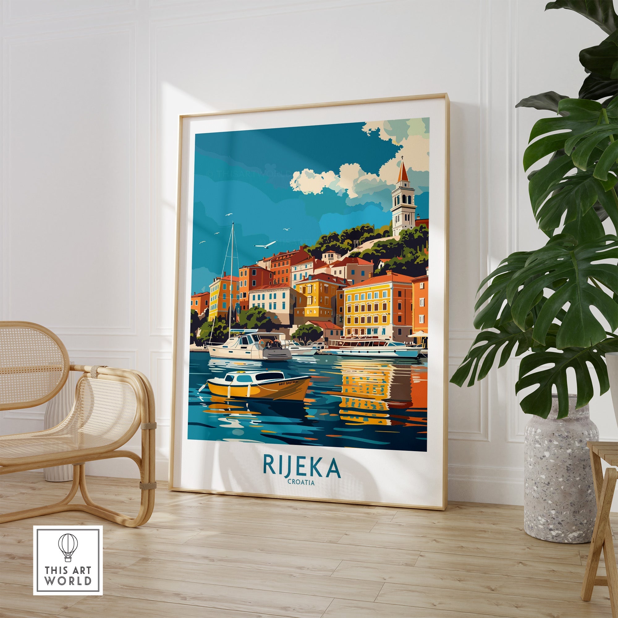 Rijeka Travel Print Croatia-This Art World
